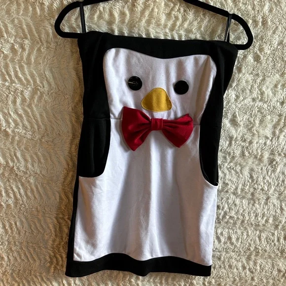 Hot Topic Penguin Dress with Red Bow. F - Picture 1 of 5